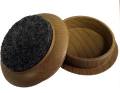 Madico 2-3/8" Plastic Wood grain Effect Cups with 100% polyester felt